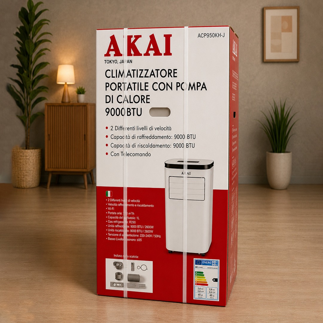 Akai 9000 BTU Hot & Cold Portable Air Conditioner