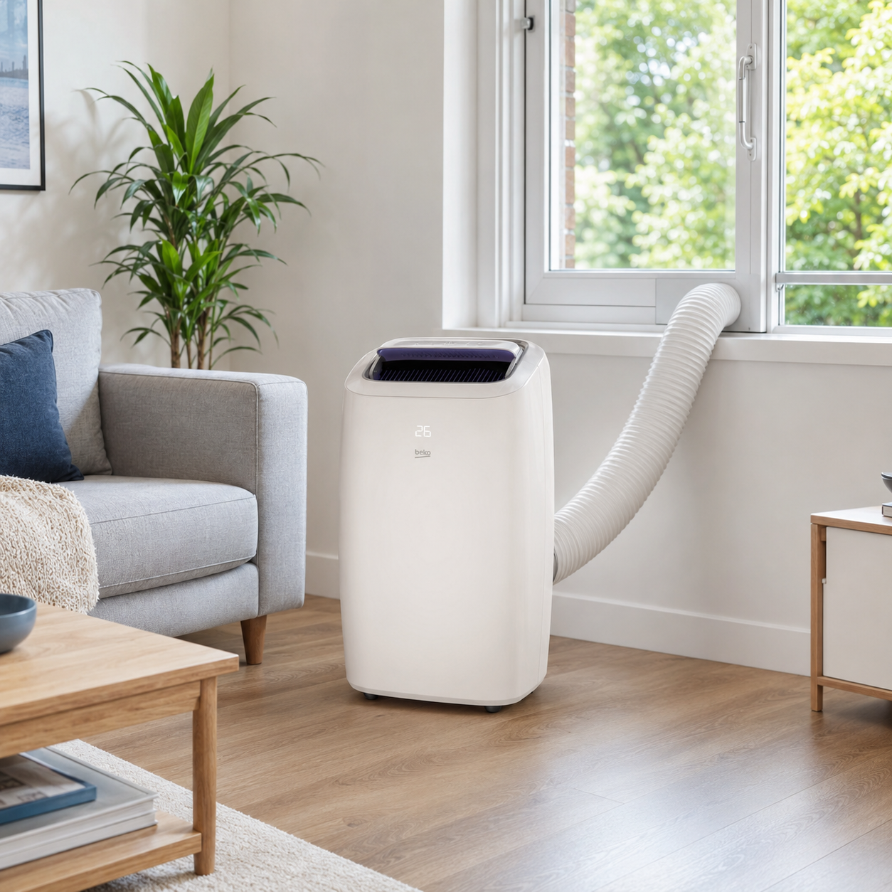BEKO BPN112H 12,000 BTU Hot & Cold Portable Air Conditioner – Cooling, Heating, Fan & Dehumidifier